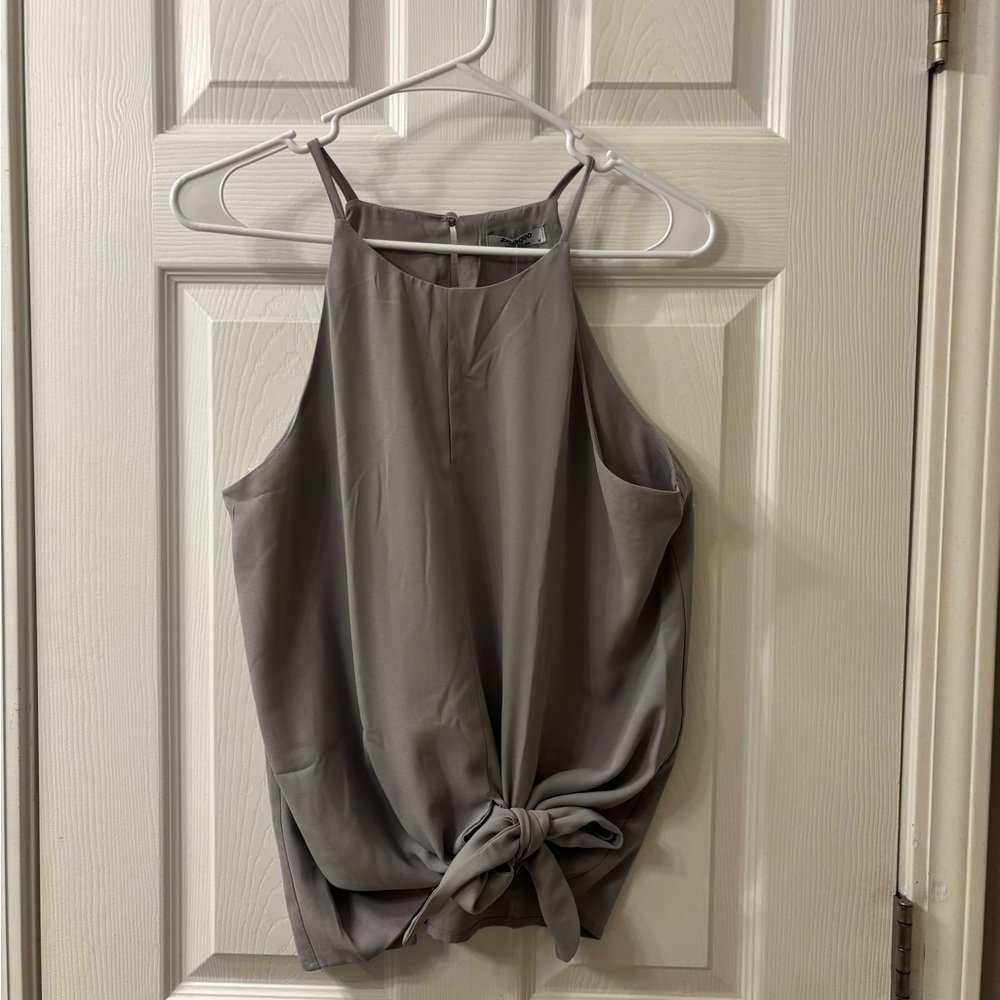 Gray Sleeveless Women's Top